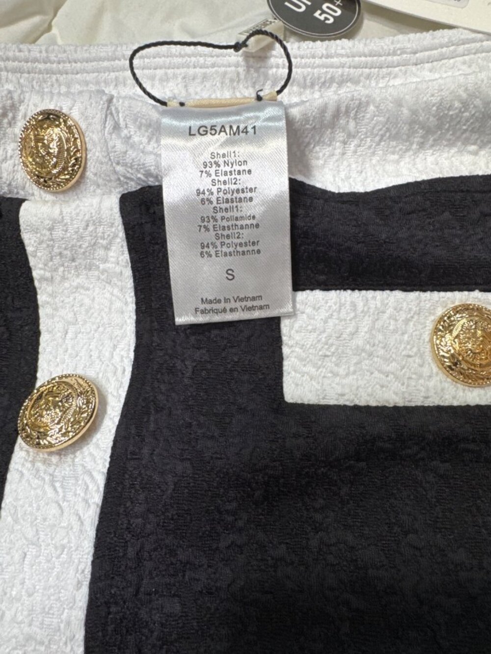 NWT L'Agence Coco Mini Skirt Cover Up Black/White Size Small - Picture 6 of 9